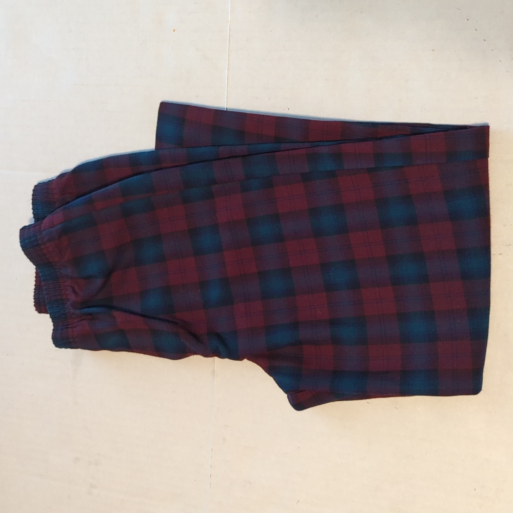 Nautica Plaid Burgundy/Green Dress Pants Boy Size 7